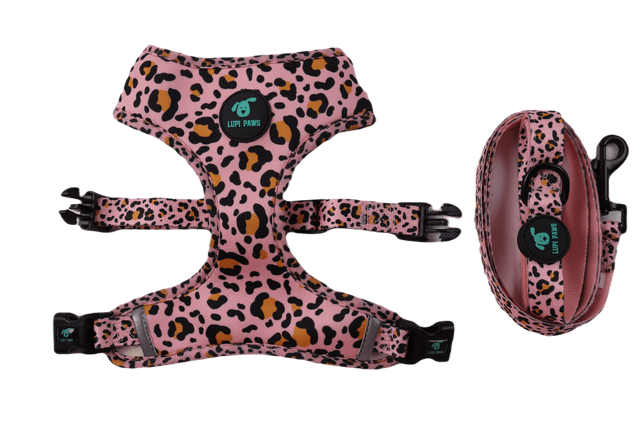Leopawrd reversible harness