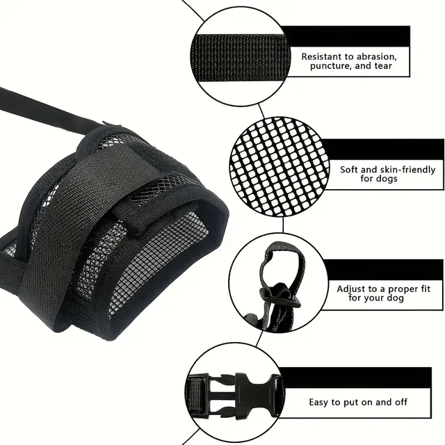 Dog Muzzle with adjustable straps - size L