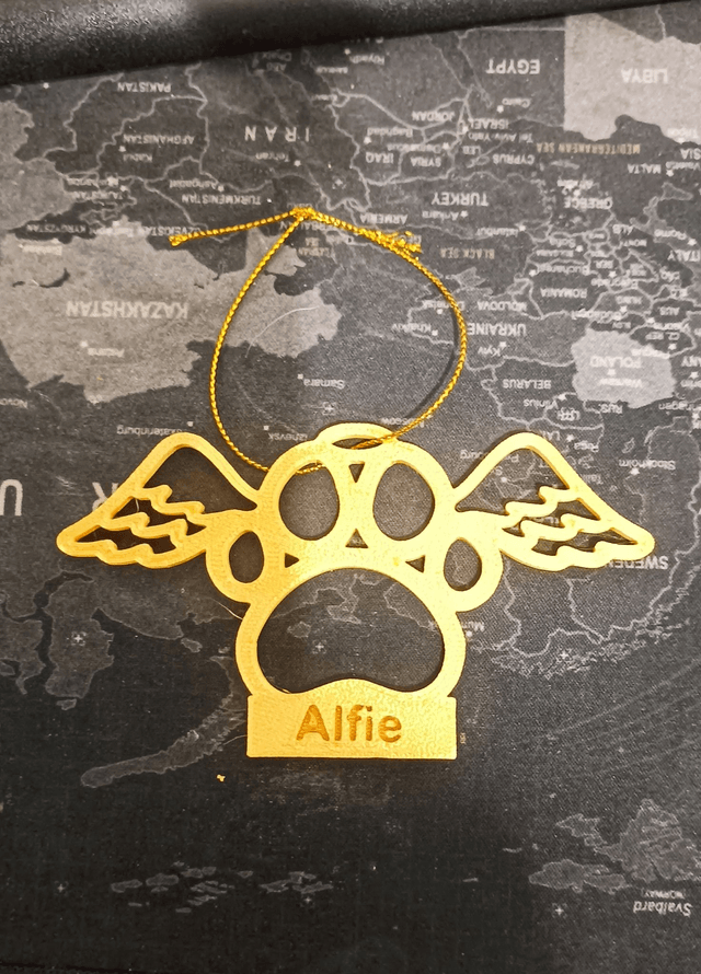 Christmas ornament - Paw with wings